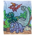 thumbnail image 2 of Logovision Cartoon Dino Portrait Silky Touch Super Soft Throw Blanket 50' x 60', 2 of 6