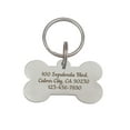 thumbnail image 3 of Dog Tags for Dogs Personalized - Custom Stainless Steel Bone Shaped Dog Tag - Dog Name Tag with Funny Paw Icon Design [Silver, L, Front & Back Engraving], 3 of 12