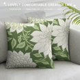 thumbnail image 3 of COMIO Sage Green Pillow Covers Dahlia Flowers and Grey Leaf Throw Pillowcase  Decorative Room Spring Summer Green Flowers Cushion Cover for Patio Sofa Bedroom Indoor Outdoor Party, 3 of 5