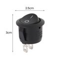 thumbnail image 2 of 10Pcs ON/OFF 2 Pin Round Rocker Switch Illuminated Car Dashboard Dash Boat Rocker Switches, 2 of 5