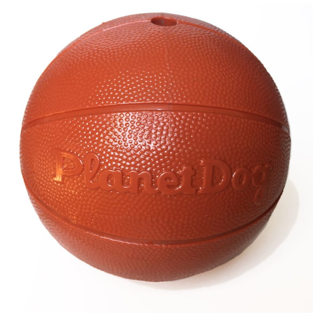 Dog OrbeeTuff Basketball TreatDispensing Dog Chew Toy, Brown