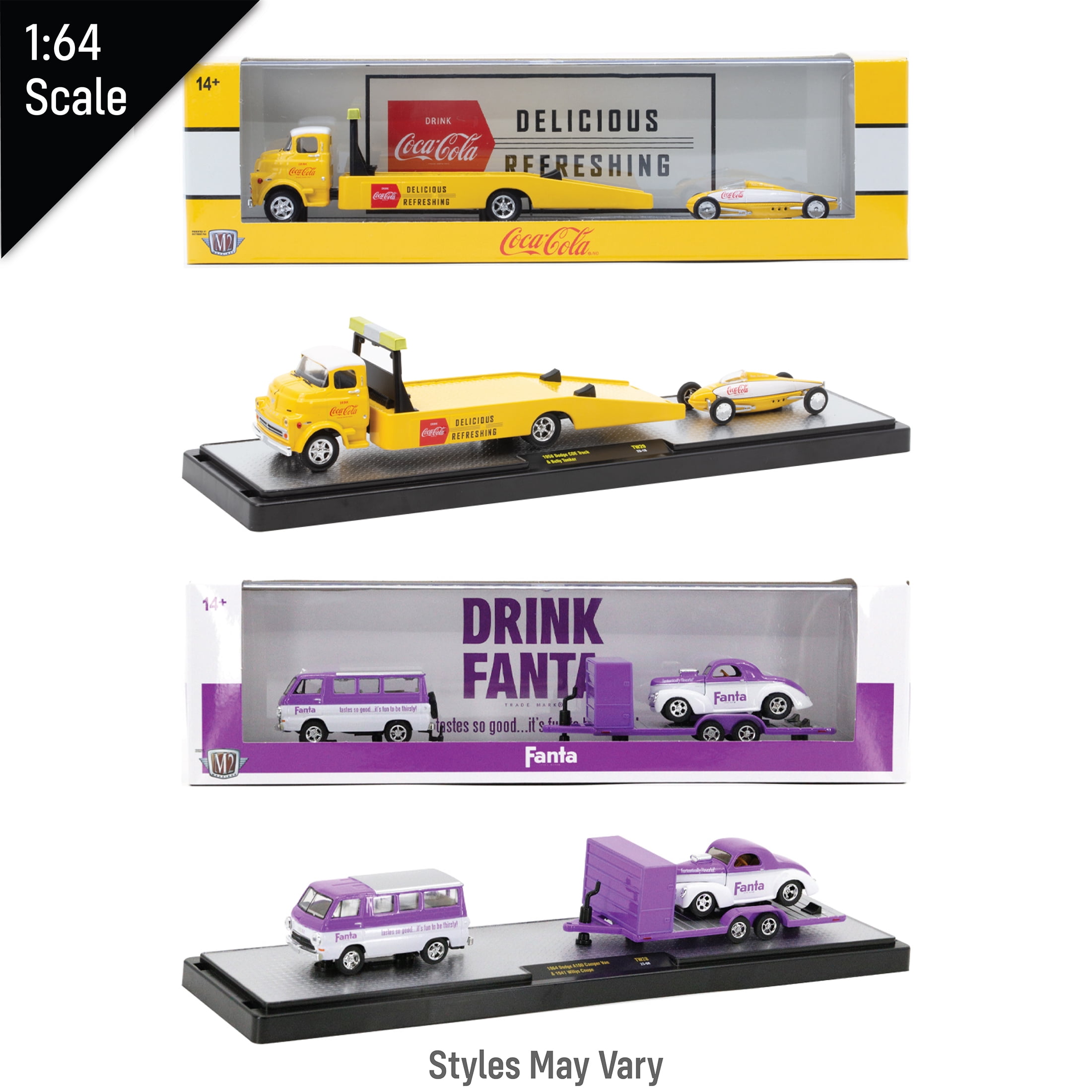 M2 Machines 56000 Coca-Cola Hauler 1:64 Scale Diecast Toy Cars