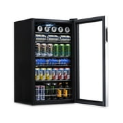 Newair Beverage Refrigerator Cooler |126 Cans Free Standing with Glass Door