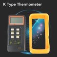 thumbnail image 3 of K Type , Detachable Silicone Case Digital Display Temperature Meter -50.0 degrees Celsius -1370.0 degrees Celsius  with 4 Cables for Laboratory, 3 of 7