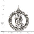 thumbnail image 3 of Sterling Silver Antiqued St. Christopher Medal, 3 of 4