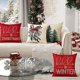 thumbnail image 3 of Set of 4 Christmas Cushion Covers, Linen Decorative Throw Pillow Covers Santa Claus Cushion Cover Decorative Pillow Case for Sofa Couch Bedroom Living, 3 of 4