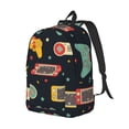 thumbnail image 2 of Balery Retro Video Game Vintage Canvas Backpack for Men and Women - Large Capacity, Durable Travel Laptop Bag for School, Work, Hiking, and Outdoor Activities, 2 of 7
