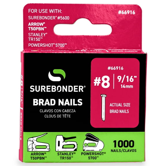 Brad Nails - 18 Gauge, 9/16" - 1000 ct.