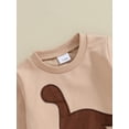 thumbnail image 4 of Infant Boy Spring Cartoon Dinosaur Pattern Long Sleeve Round Neck Sweatshirt Elastic Waist Pants 2Pcs Outfit, 4 of 8
