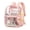 Pink, variant on Soda Candy Clear Backpack for Stadium Events Approved 12×6×12", Thick PVC Mini Clear Bag with Front Pocket for Concert Sport Events Work Travel School, Purple