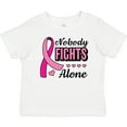 thumbnail image 3 of Inktastic Breast Cancer Awareness Nobody Fights Alone Pink Ribbon Boys or Girls Baby T-Shirt, 3 of 5