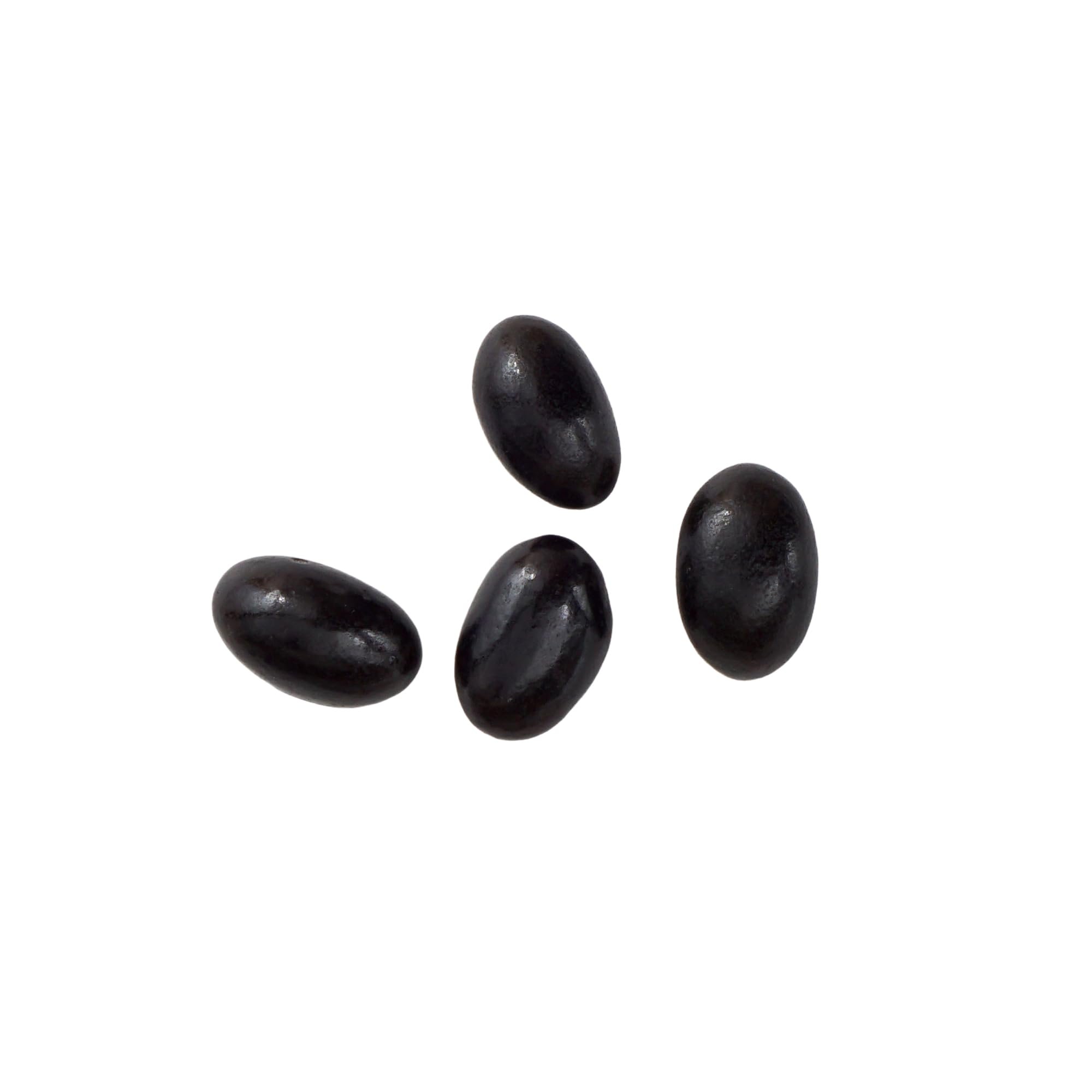 Black Jelly Beans, 4 Pound Bulk Bag, Black Licorice Flavor, The Hampton Popcorn & Candy Company
