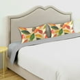 thumbnail image 3 of Yayeee Pillowcase Standard Size Set of 2 Satin Wrinkle Resistant Pillow Case, Green Retro Autumn Leaves, 3 of 7