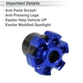 thumbnail image 6 of 13.5mm Motorcycle Slider Frame Aluminum Alloy Wheel Fairing Protection Crash Pad Protector Guard 53mm 48mm Screws Hex Key Blue 1 Set, 6 of 7