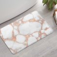 thumbnail image 2 of White Rose Gold Marble Bathroom Rugs Mat,Non Slip Microfiber Bathroom Rug,Rubber Backing,Soft Bathroom Mats for Bathroom Floor,Tub and Shower,17x27in(43x68cm), 2 of 5