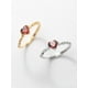 thumbnail image 2 of 1pc S925 Silver Plated With 14k Gold And White Gold Women's Ring With Heart Shaped Ruby & Cubic Zirconia Stone In Japanese Style, Elegant And Fresh, Nice Gift For Girls, 2 of 5