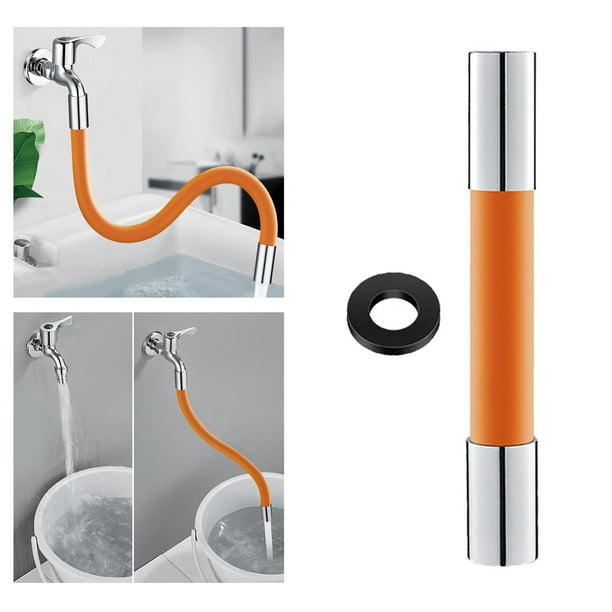 Extensor de grifo flexible de Tubo de extension flexible Grifo de agua Grifo de extension Rociador Cabezal rociador del fregadero Tubo de 20cm de naranja perfecl Cocina Tap Head Extender Walmart