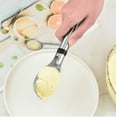 thumbnail image 2 of SUNWUKIN Cuchara para helado profesional de aleación sólida con mango grueso - Ergonómica para helado duro sin descongelación - Apto para lavavajillas - Pala para café con agarre de goma antideslizante Vhermosa Utensilios de Cocina, 2 of 7