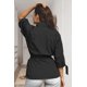 thumbnail image 2 of Gabardina con estilo solapa de cascada Negro CH / MD, 2 of 2