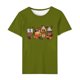 thumbnail image 2 of Fiudx Ofertas Relámpago Camiseta Casual de Manga Corta con Estampado Navideño para Mujer, 2 of 3