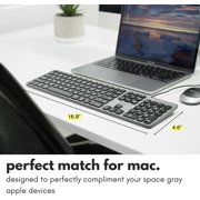 Macally Premium Wired USB C Keyboard with USB Ports (2X USB-A |1x USB-C Ports) - Wired Keyboard- Full Size Type C Connection