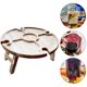 thumbnail image 3 of Mesa de pícnic de vino Mesa de aperitivos plegable con botella de vino y portavasos Likrtyny Deportes al aire libre Salida diaria Juego de fiesta, 3 of 9