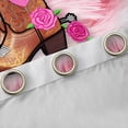 thumbnail image 4 of jejeloiu Western Cowgirl Boots Black Out Curtains,Pink Rose Flower Curtains Pack of 2 (42x63 Each),Cattle Cow Pattern Bedroom Curtains For Girls Kids,Luxury Bedroom Decor, 4 of 6