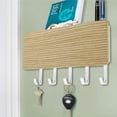 thumbnail image 4 of Maoww Wooden Key Hook Rack Hanger with Mail Letter Key Holder Organizer Box for Entryway Hallway, 4 of 6