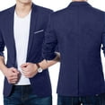 thumbnail image 5 of DISHAN Men's Slim Formal Business Suit Coat One Button Lapel Long Sleeve Pockets Top, 5 of 8