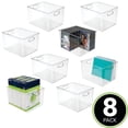 mDesign Large Plastic Office Storage Organizer Bin with Handles - 8 ...