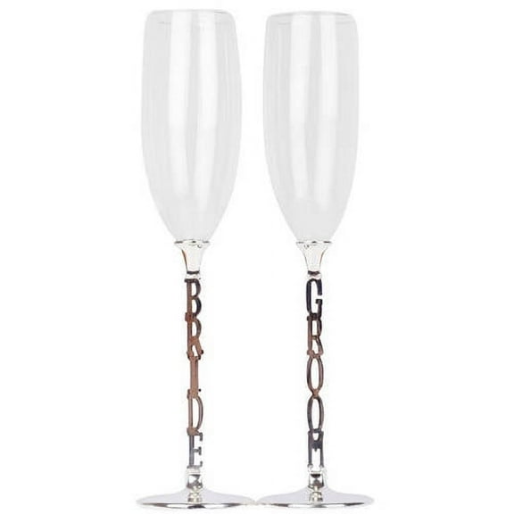 Unik Occasions Bride and Groom Wedding Toasting Flutes