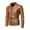 Gold, variant on MKLEKYY Denim Jacket Men New Men's Leather Jacket Slim Fit Border Autumn and Winter Motorcycle Casual Jacket