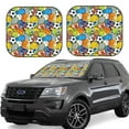 thumbnail image 6 of Kdxio Various Balls Print 2-Piece Sun Shade Front Windshield - Foldable Car Front Window Sunshades For Most Sedans Suv Truck, 6 of 6
