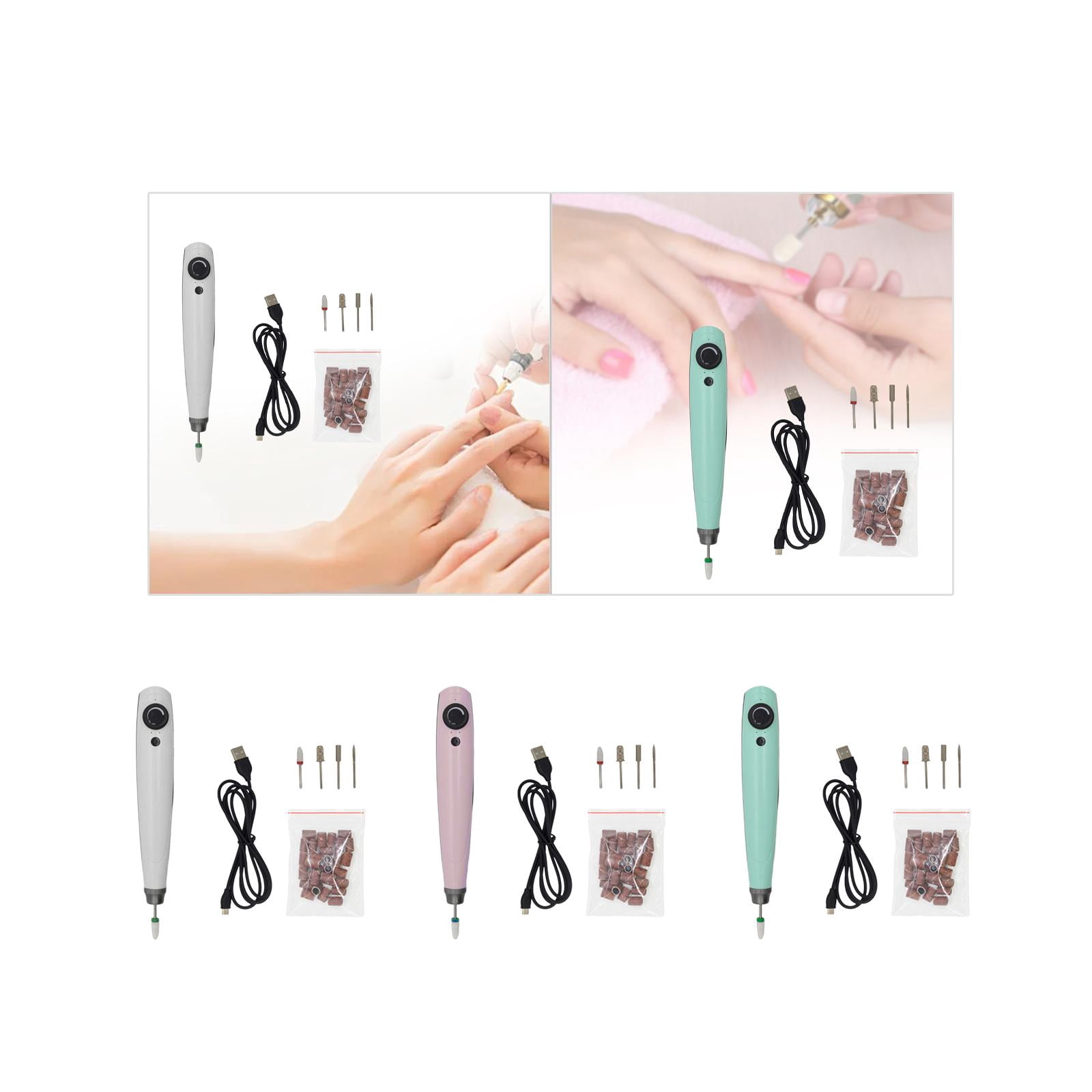 Electric Nails Drill Pen Compact Manicure Pedicure Kits for Grinding Trimming