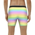 thumbnail image 7 of Men Pastel Rainbow Striped Boxer Briefs Novelty Boxer Shorts Underwear No Fly, 7 of 7