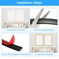 thumbnail image 4 of REGALWOVEN Flexible Molding Trim Self Adhesive, Peel and Stick Metallic Mirror Frame Black 16.4Ftx0.31Inch, 4 of 7