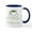 White/Navy Inside, variant on CafePress - Lefty Coffee Cup Mug Mugs - 11 oz Ceramic Mug - Novelty Coffee Tea Cup