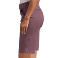 thumbnail image 3 of FRSASU Women's Mid Rise Slim Fit Shorts Comfort Walking Super Comfy Business Casual Short Pants Purple, 3 of 8