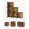 thumbnail image 4 of SONGMICS 6 Cube Storage Organizer, DIY Closet Shelf, Plastic Clothes Organizer, Modular Bookcase, 11.8 x 11.8 x 11.8 Inch Cubes, with Feet and Rubber Mallet, Rustic Brown ULPC111A01, 4 of 5