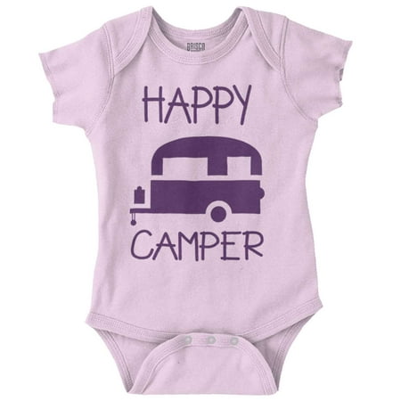 

Happy Camper Outoorsy Newborn Baby Boy Girl Romper Brisco Brands