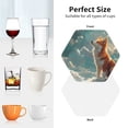 thumbnail image 6 of Kdxio Starry Sky Cloud Fox Funny Coasters,4 Pcs Leather Coasters,Housewarming Gifts,Protect Furniture from Water Marks Scratch and Damage, 6 of 6