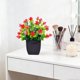 thumbnail image 5 of Decoración artificial de plantas verdes en maceta: pequeño adorno de bonsái de plástico para escritorio, estantería u oficina, vegetación artificial que no requiere mantenimiento con maceta negra., 5 of 6