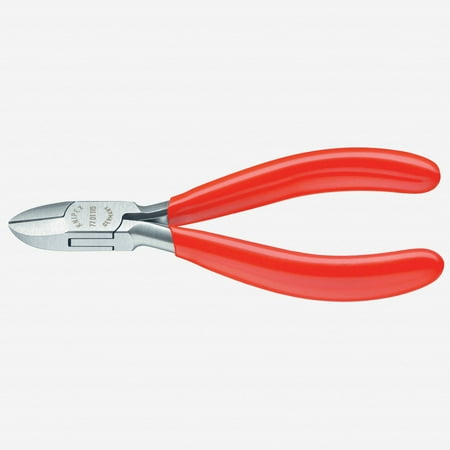 UPC: 0843221013448 | Knipex 4.5  Electronics Diagonal Cutters Round Head w/ Bevel – Plastic Grip