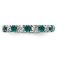 thumbnail image 3 of Auriga Fine Jewelry 14K White Gold Lab Grown Diamond VS/SI GH & Cr Alexandrite Eternity Band for Women Size 5, 3 of 7