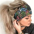 thumbnail image 5 of Zhaomeidaxi Headbands Yoga Wide Knot Hair Bands Sweat Printed Headwraps Elastic Turban Headscarfs Multicolor Headwear Outdoor Hair Accessories for Women and Girls, 5 of 8