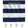 thumbnail image 7 of Blue White Stripes Bed Skirt Queen Size 16" Drop Sea Blue Striped Modern Style Ruffled Wrap Around Bed Skirts Adjustable Elastic Bedskirt Dust Ruffle for Queen Size Bed, 7 of 7