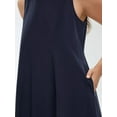 thumbnail image 3 of Mixray Collection Crew Neck Sleeveless A-Form Maxi Dress, 3 of 5