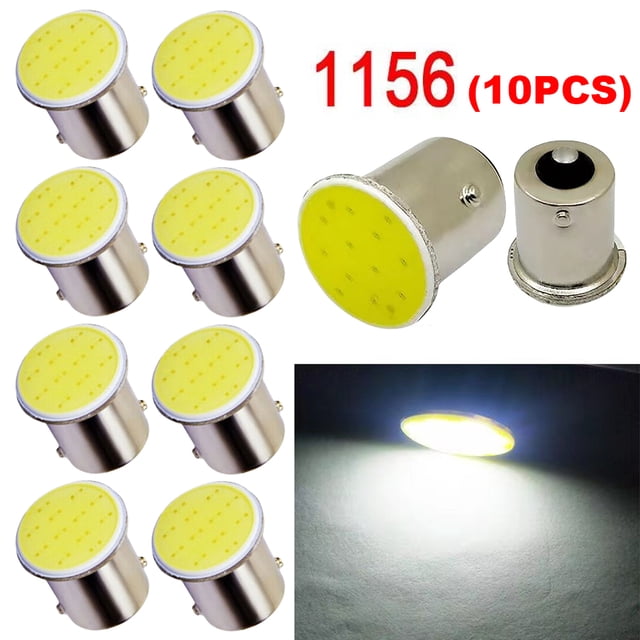 Lámpara Freno Parada LED COB Hugtrwg Bombilla Señal 10 Uds 12V 1156 BA15S 1157 BAY15D 6000K