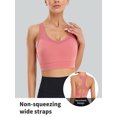 thumbnail image 4 of Mastectomy Sports Bra for Women,Wirefree Pocket Bra for Prosthesis, High Support, Breathable Activewear,Pink,L, 4 of 5