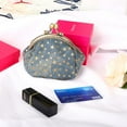 thumbnail image 6 of Five-Pointed Star Coin Purse Denim Change Pouch Wallets Buckle with Kisslock Clasp Coin Holder Clutch Handbags for Women Ladies, 6 of 6